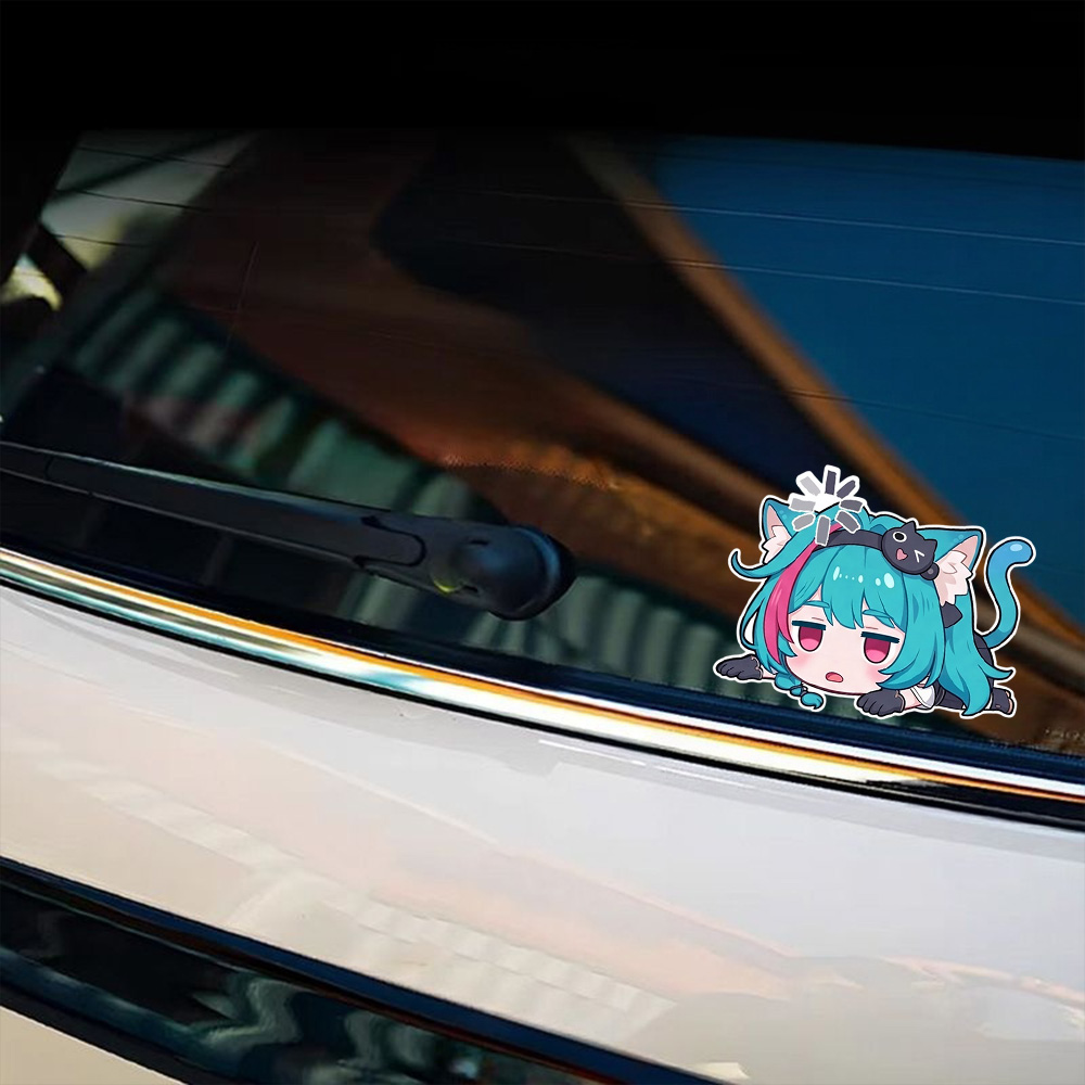 Laptop Accessories Girly - Adesivi per Auto con Ragazza Anime,