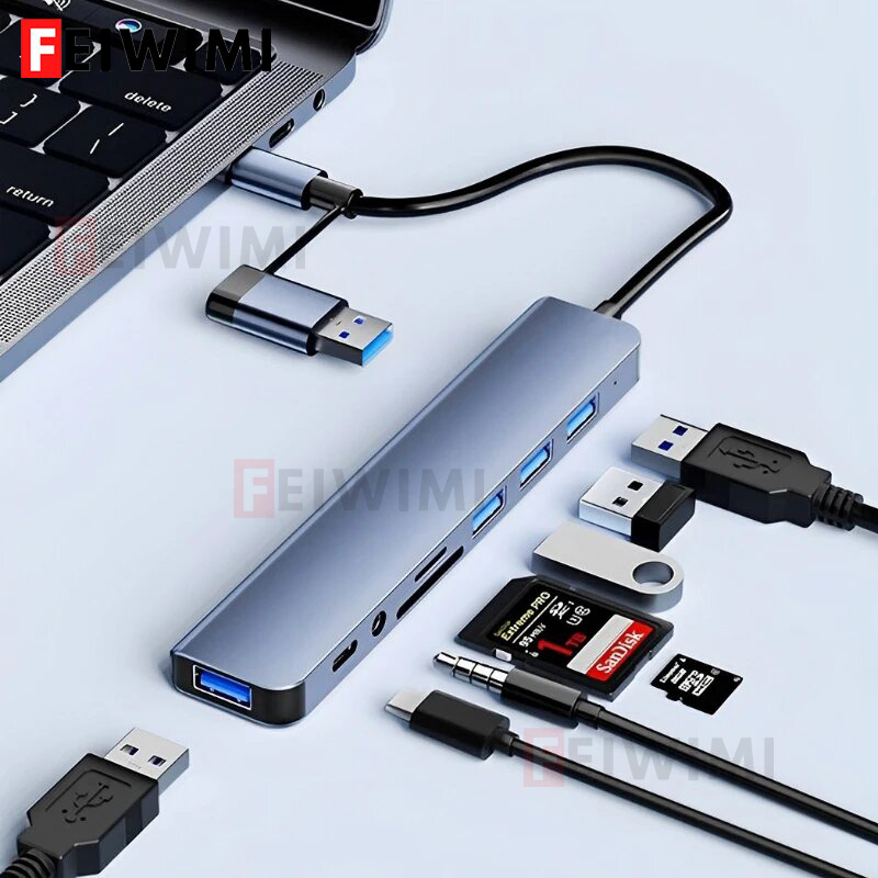 Laptop Accessories Hub - Hub USB C 8 in 2