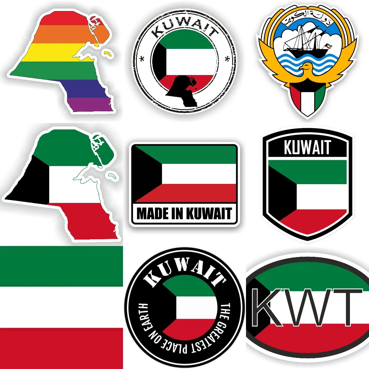 Laptop Accessories Kuwait - KWT Kuwait Bandiera Mappa Emblema nazionale
