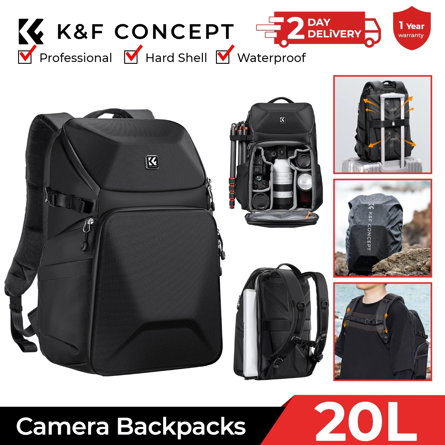 Zaino fotografico K&F CONCEPT  - Laptop Bag Waterproof recensione e prezzo