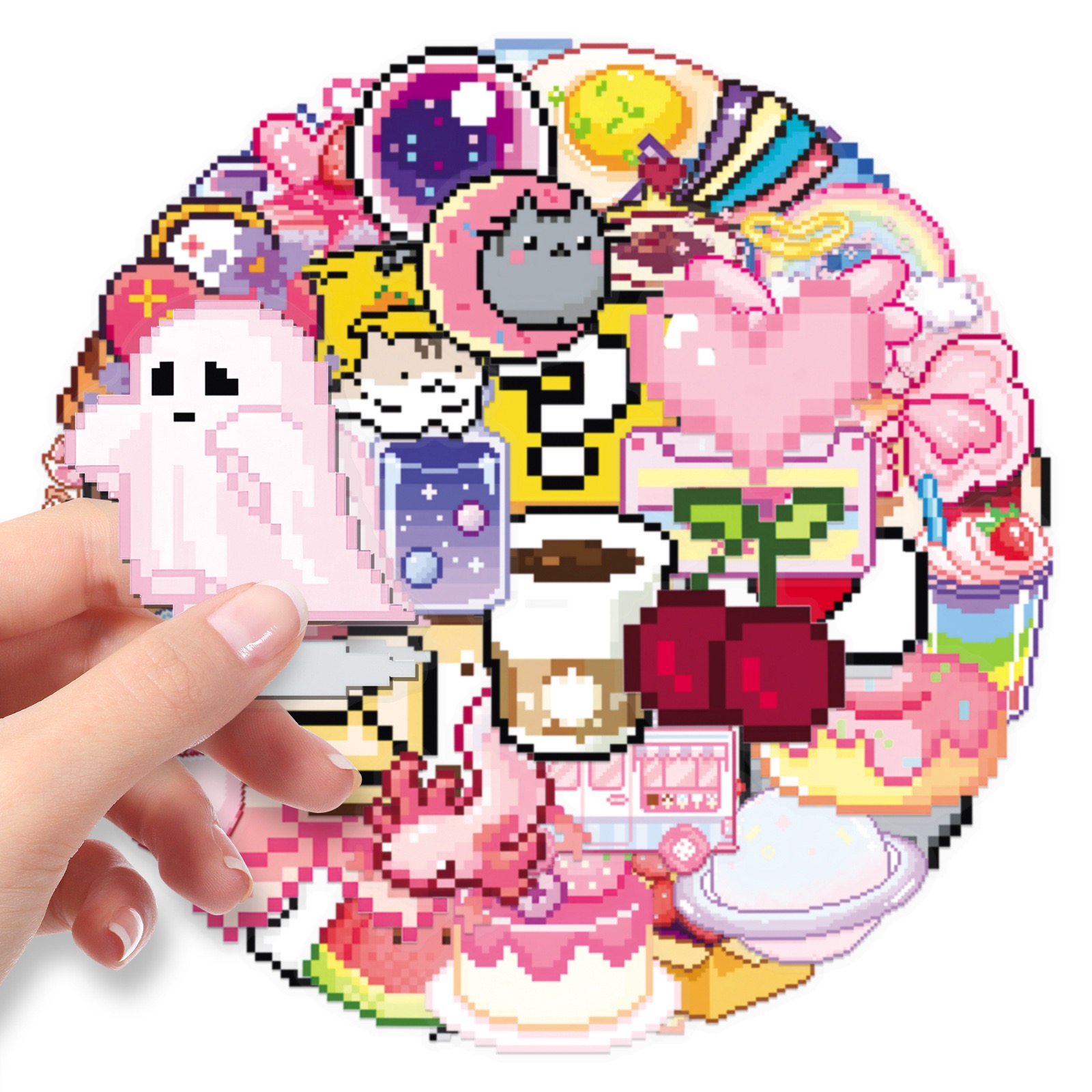 10/50pcs Carino Rosa Pixel Rag - Laptop Accessories Girly recensione e prezzo