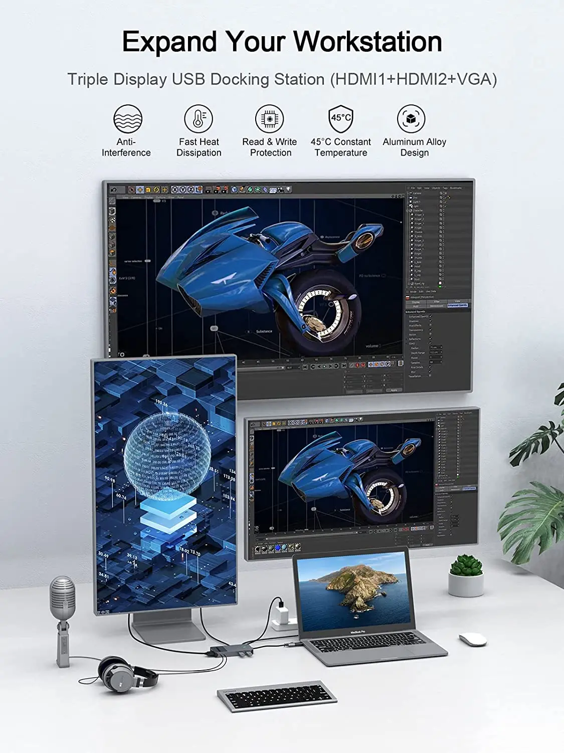 QGeeM Docking Station USB 3.0, - Laptop Accessories Hub recensione e prezzo